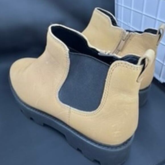 "Franco Santo" Leather Gore, Balin Booty,Chunky ,Zipper, Platform, !!!PLZ READ - Picture 4 of 15